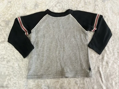 Camisa gris manga larga tejida gofre vintage Y2K para niños Foto 1 de 4