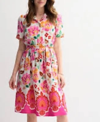 Vestido Corto Draper James Estampado Floral Borde Talla XL Foto 1 de 4