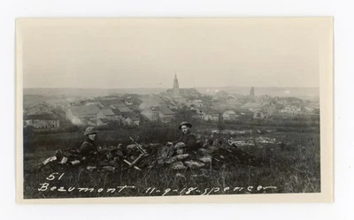 Foto militar estadounidense soldado Beaumont 1918 Spencer Primera Guerra Mundial Foto 1 de 2
