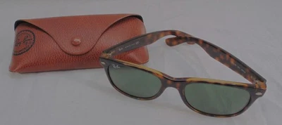 Ray-Ban RB2132 Странник черепаха солнцезащитные очки w/чехол 55-18 серый линзы Италии  - Изображение 1 из 4