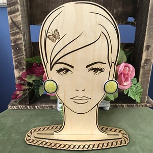 Rebecca Collins Sterling and Green Turquoise Carved Clip Earrings - Picture 1 of 9