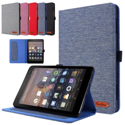 For Amazon Kindle Fire HD 8 Plus 12th Gen 2022 8" Smart Leather Stand Case Cover - Image 1 of 4