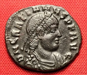 Antike römische Bronze Gratianus AE3 Münze, SIS - Bild 1 von 2