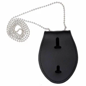 US Police Badge Holder With Neck Chain Belt Clip Leather Badge Holder (NO BADGE) - Picture 1 of 5