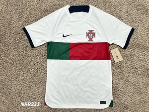 NIKE PORTUGAL WORLD CUP 2022 STADIUM AWAY JERSEY WHITE DN0691-133 SIZE S NEW - Picture 1 of 4