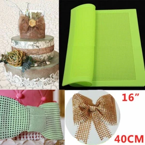 HESSIAN Lace Mat Bowknot Silicone Mold Fondant Cake Decor Imprint Embosser Mould - Picture 1 of 5