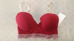 ¡NUEVO! Sujetador Underella by ella moss 20251EM Dark Cherry 'Audrey' Long Line U/W, 32DD - Imagen 1 de 6