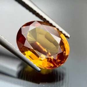 4.75 CT GOLDEN YELLOW SAPPHIRE CORUNDUM OVAL LAB CREATED LOOSE GEMSTONE - Picture 1 of 2