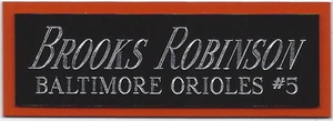 BROOKS ROBINSON ORIOLES NAMEPLATE AUTOGRAPHED SIGNED Baseball Display CUBE CASE - Picture 1 of 5