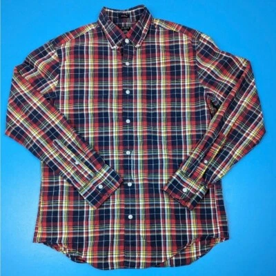J Crew Flex Washed Shirt Mens Large New Check Plaid Long Sleeve Button Down - Image 1 of 4