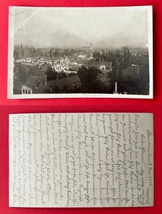 Militär Foto AK 1. WK 1917 Flandern Blick über zerstörte Ortschaft ( 154455 - Bild 1 von 1