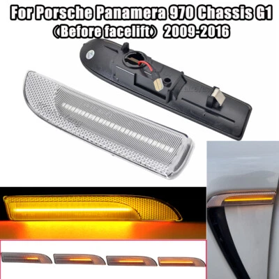 Luz LED dinámica transparente para Porsche Panamera 970 2009-2014 2015 2016 Foto 1 de 4