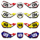 Custom Number Plate Backgrounds Decals For Honda CR125 1998-1999 CR250 1997-1999