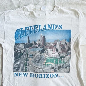 Vintage 90s Cleveland Stadium Tee L 1994 Marc Golub Made In USA Single Stitch - Picture 1 of 10