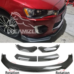Alerón de labios divisor de labios delantero de fibra de carbono para Mitsubishi Lancer EVO 9 X EE. UU. - Imagen 1 de 9