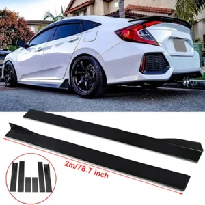 For Hyundai Elantra Sedan 2017-2023 78.7'' Side Skirts Splitter Lip Gloss Black - Picture 1 of 11