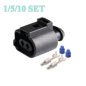 2 Polig Auto Buchse Steckverbinder Stecker Reparatursatz für VW Audi Seat Skoda - Picture 1 of 3