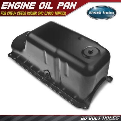 Cacerola de aceite de motor de acero con 20 orificios de perno para Chevy Kodiak GMC Topkick V8 7,4 L 6,0 L Foto 1 de 4