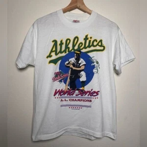 Vintage MLB Oakland A's Athletics 1988 World Series Championship T-Shirt - Picture 1 of 3