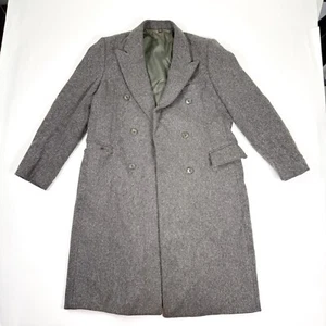 Giacca soprabito lana uomo americano vintage grigio verde bottoni 42 retrò anni 60 USA - Foto 1 di 16