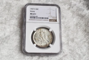 1937-S Texas Half Dollar 50C - Certified NGC MS67+ HIGH Value Plus Grade! - Picture 1 of 6