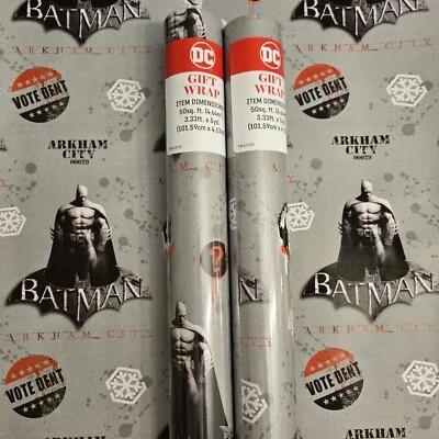 Batman Joker Gift Wrap 100sqft, 2 Rolls Wrapping Paper Shipped In Roll Form  - Image 1 of 2