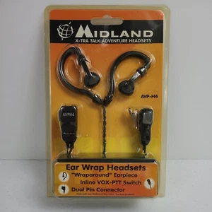 Midland AVP-H4 Black Headset - Brand New - Sealed - Wraparound Earpiece NOS - Picture 1 of 6