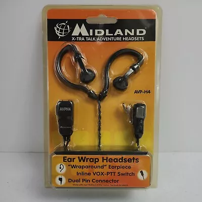Midland AVP-H4 Black Headset - Brand New - Sealed - Wraparound Earpiece NOS - Image 1 of 4