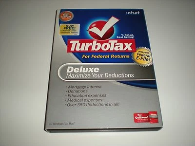 Turbotax 2008 Deluxe Federal only. New in box. - Image 1 of 3