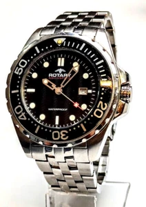 Gents SS Rotary Aquaspeed Quartz Date Bracelet Watch AGB00013/W/04 - Picture 1 of 5