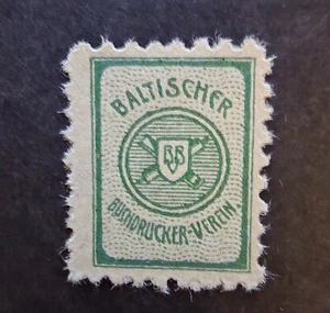 LATVIA Baltic Printers Society Stamp Mint Unused MNH Back of Book BOB T15011 - Bild 1 von 2