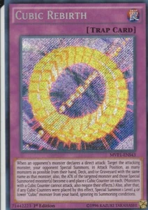 YUGIOH HOLO CARD CUBIC REBIRTH MVP1-ENS43 1ST EDITION - Picture 1 of 1