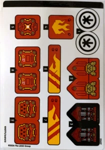 LEGO STICKER SHEET FOR 71812 KAI'S NINJA CLIMBER MECH From Set New & Genuine - Picture 1 of 1