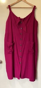 WOMENS CITY CHIC MAGENTA DRESS SIZE L - Picture 1 of 8