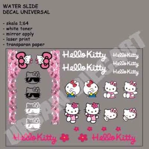 decal hot wheels hello kitty universal 1:64 tomica tarmac - Picture 1 of 3