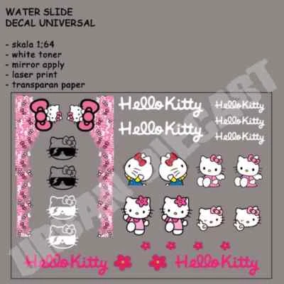 decal hot wheels hello kitty universal 1:64 tomica tarmac - Image 1 of 3