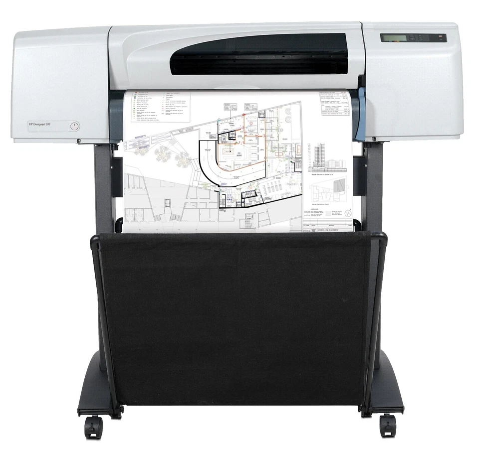 HP DesignJet 510 A1 24 Inch USB Wide Format Colour InkJet Printer Plotter CH336A - Image 1 of 1