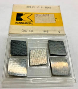 (5 PCS) KENNAMETAL CNG 633 GRADE: K68 CARBIDE INSERTS - Picture 1 of 1