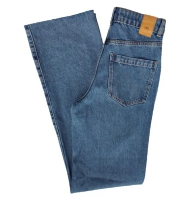 Zara Size 4 Full Length Straight Denim Jeans High Rise All Cotton NEW NWOT - Image 1 of 4