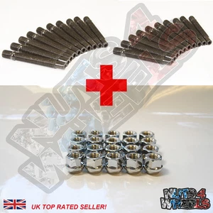20 Wheel Stud Conversion kit Chrome Open Nuts 82mm +17 fit BMW 3 Series E36 E46 - Picture 1 of 2