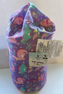 Bolster Pillow Plush NWT for Child, Teen, Adult - Dino Theme Soft; Free Shipping - Image 1 of 4