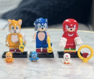 Lego Sonic the Hedgehog Knuckles Tails Custom Printed Minifigure - Picture 1 of 2