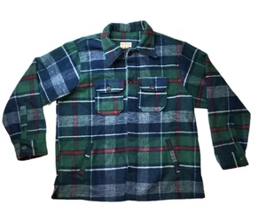 105 Essex Big Barn Flannel Kiel James Patrick Plaid Coat Jacket  Mens Large New - Picture 1 of 12