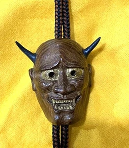 Japan Vintage Netsuke hannya face angry signed Masaaki inro ojime sagemono rare - Picture 1 of 8
