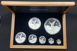 2020 MEXICO LIBERTAD 7 COIN SILVER PROOF SET 5-1/20 OZ FRACTIONALS IN OGP NO COA - Picture 1 of 5