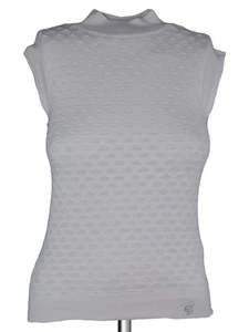 Silvian Heach Girls White 100% Cotton Vest Sweater Size 12 Years - Picture 1 of 15
