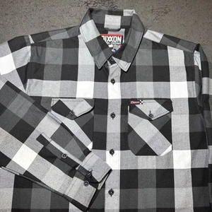 Dixxon Flannel Company Finish Line Hemd Knopf Schwarz Weiß Herren Größe XL - Bild 1 von 16