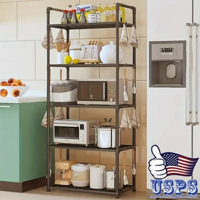 Estantería de 5 niveles Estantería de garaje de alta resistencia Estanterías de almacenamiento Unidad 58x199x11"" Foto 1 de 4