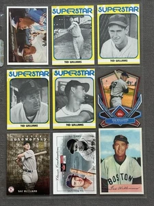Menge 9 verschiedene Ted Williams Boston Red Sox HOFer Baseballkarten - NM-MT - Bild 1 von 2