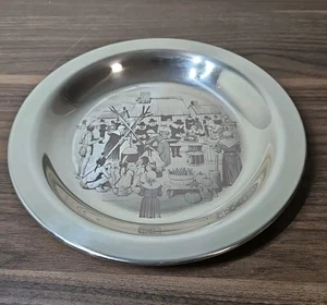 1972 Franklin Mint Sterlingsilber Teller - Das erste Erntedankfest von Dohanos - Bild 1 von 12